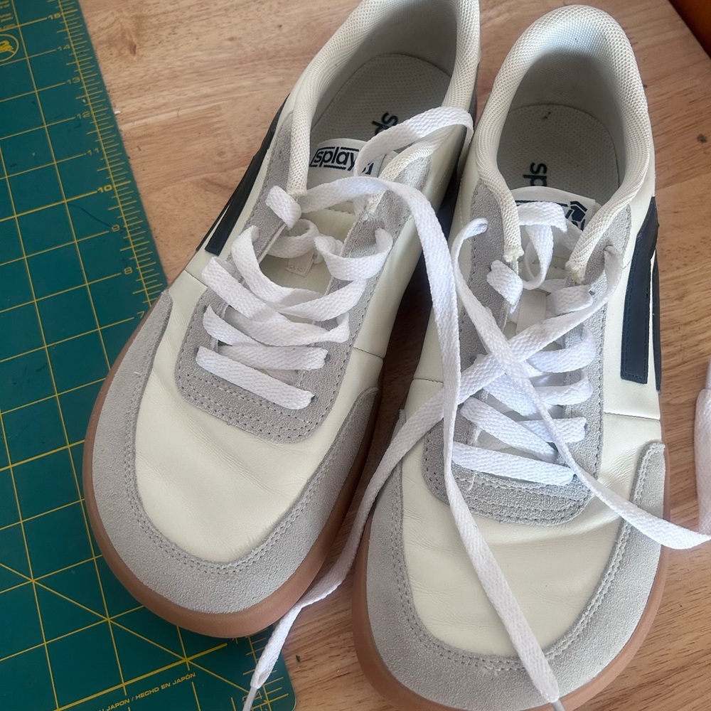 SPLAY Cream and Gray Men's Sneakers